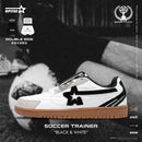 Soccer Trainer-Sneakers-Black White- Action leather and Microfber Women's and Men's Shoes-ST002F