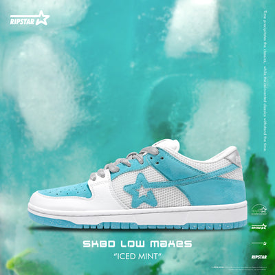 SKBD Low-Sneakers-Ice Mint- Action leather Women's and Men's Shoes-SL057F