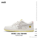 SKBD Low-Sneakers-Sun Flower- Canvas and Cow Suede Women's and Men's Shoes-SL038F