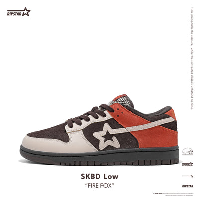 SKBD Low-Sneakers-Fire Fox- Cow Suede and Action Leather Women's and Men's Shoes SL022F