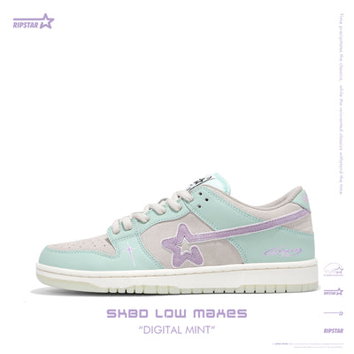 SKBD Low-Sneakers-Digital Mint- Action leather and Fabric Women's and Men's Shoes-SL060F