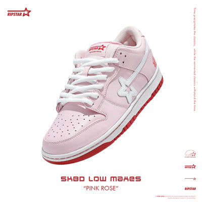 SKBD Low-Sneakers-Rose Pink- Action leather Fabric Women's and Men's Shoes-SL033F