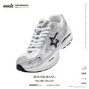 Performance-Running -Silver Crack-Action Leather and Fabric Women's and Men's Shoes PB002F