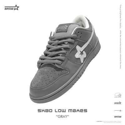 SKBD Low-Sneakers-Gray- Action leather Women's and Men's Shoes-SL061F