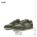 SKBD Low -Sneakers-Sage Green-Cow Suede and Twill Women's and Men's Shoes SL012F