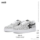 BK-01-Sneakers- Tweed White-Women's and Men's Shoes BK013W/M