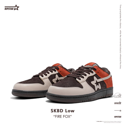 SKBD Low-Sneakers-Fire Fox- Cow Suede and Action Leather Women's and Men's Shoes SL022F