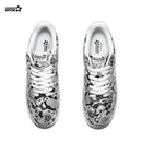 BK-015-Sneakers-Cobra White-Cow leather Women's and Men's Shoes BK015W/M