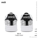 BK-01-Sneakers- Tweed White-Women's and Men's Shoes BK013W/M