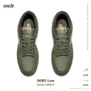 SKBD Low -Sneakers-Sage Green-Cow Suede and Twill Women's and Men's Shoes SL012F