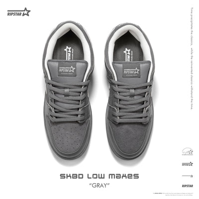 SKBD Low-Sneakers-Gray- Action leather Women's and Men's Shoes-SL061F