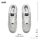 BK-01-Sneakers- Tweed White-Women's and Men's Shoes BK013W/M