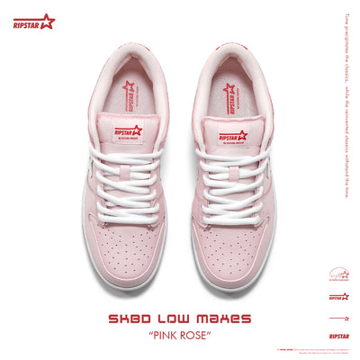 SKBD Low-Sneakers-Rose Pink- Action leather Fabric Women's and Men's Shoes-SL033F