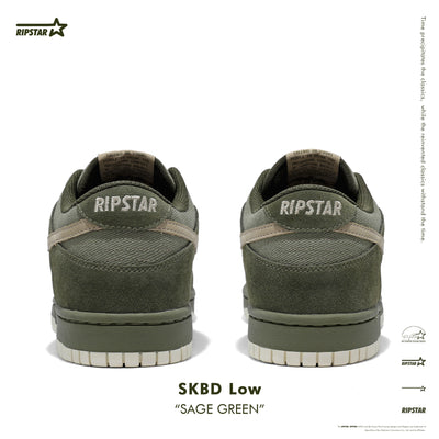 SKBD Low -Sneakers-Sage Green-Cow Suede and Twill Women's and Men's Shoes SL012F