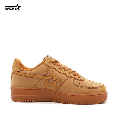 BK-01-Sneakers- Wheat-Cow leather Women's and Men's Shoes BK012W/M