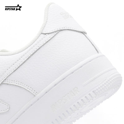 BK-01-Sneakers-Pure White-Cow leather Women's and Men's Shoes BK011W/M