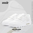 Air Column-Sneakers- Pure White-Mesh and PU Men's shoes AC001W/M